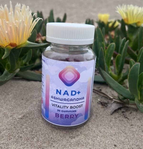 NAD+ & Ashwagandha Vitality Gummies – Berry Flavor (30 Count) - Image 3